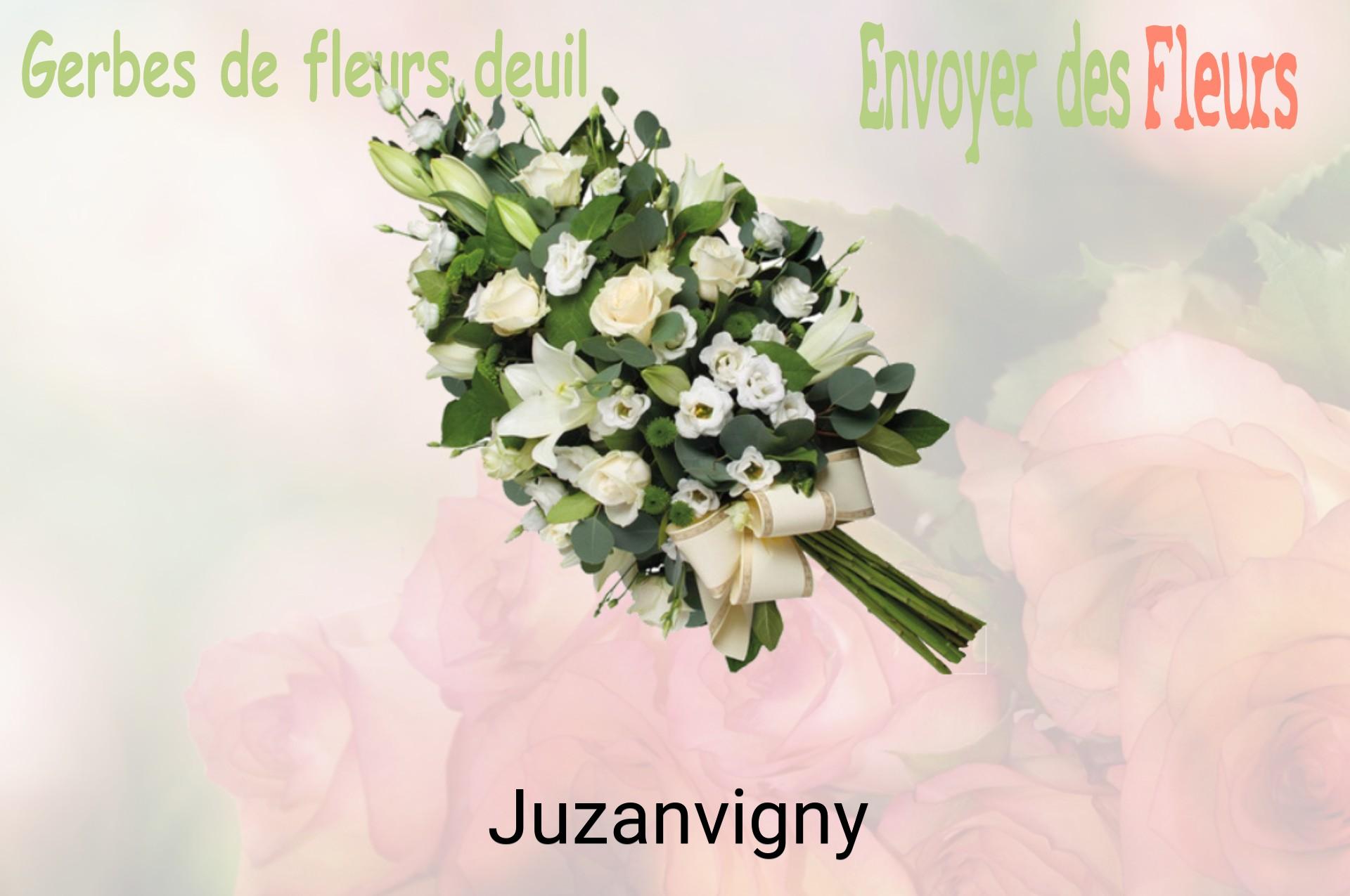 Gerbe de fleurs de deuil livrée à Juzanvigny